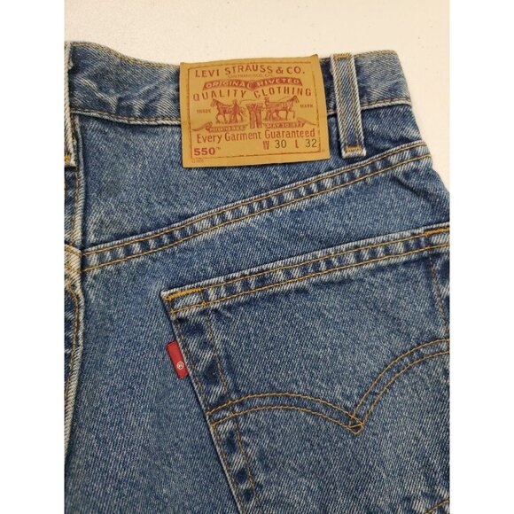 Levis 550 Jeans Mens 30x32 Relaxed Fit Tapered Leg Distressed USA Made 90's Y2K - Picture 8 of 9